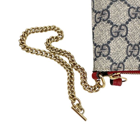 GUCCI Chain Wristlet Mini Bag GG Coated Canvas - Picture 14 of 15